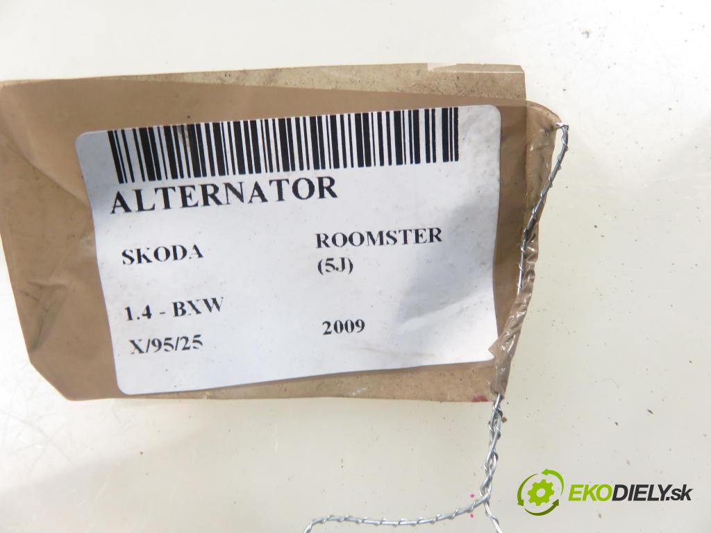 SKODA ROOMSTER (5J) KOMBIVAN 2009 63,00 1.4 - BXW 1390,00 Alternátor 037903025M ; 0124325013 (Alternátor)