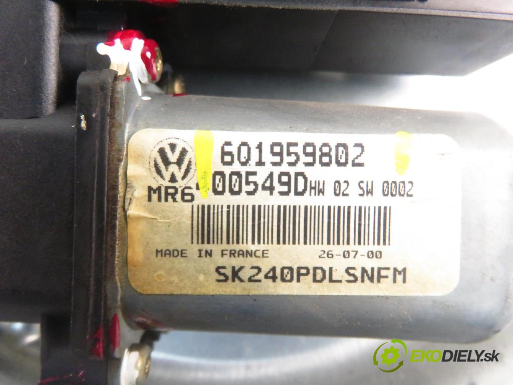 SKODA FABIA I (6Y2) HB 2001 50,00 1.4 - ATZ 1397,00 mechanismus oken PPE 6Y0837756C ; 6Q1959802