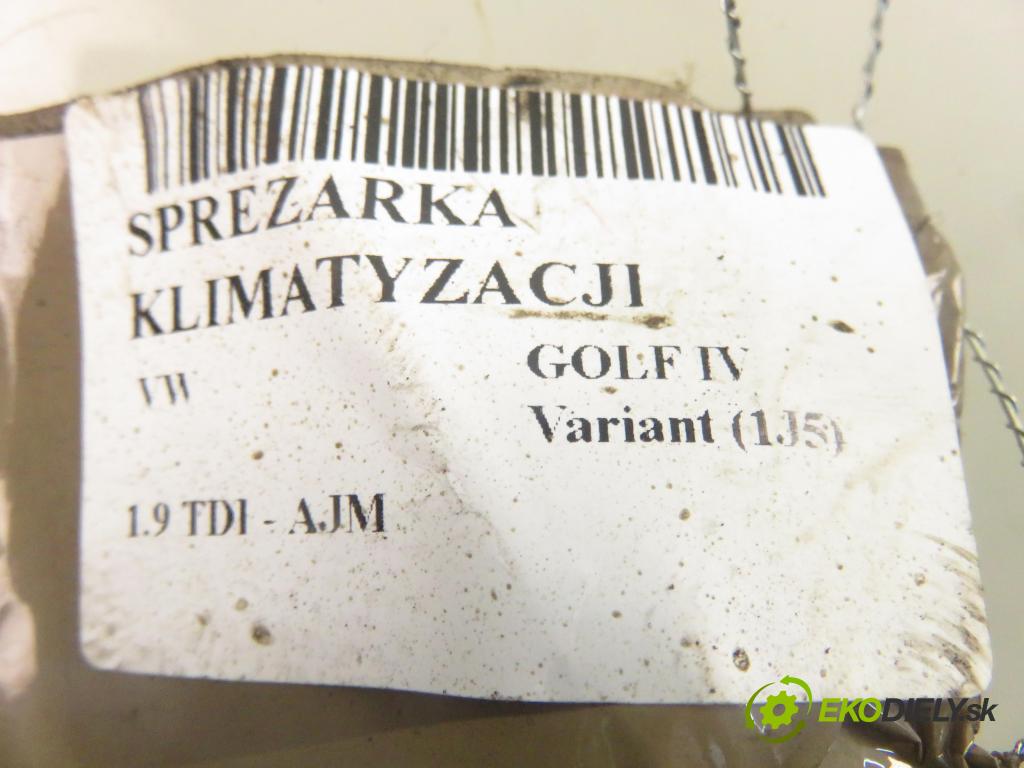 VW GOLF IV Variant (1J5) KOMBI 2001 85,00 1.9 TDI PD 115 - AJM 1896,00 KOMPRESOR: klimatizácie SD7V16 (Kompresor klimatizácie)