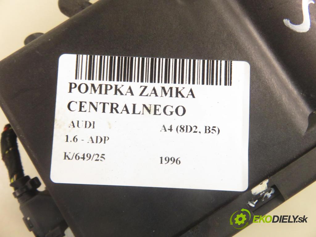 AUDI A4 (8D2, B5) SEDAN 1996 74,00 1.6 8V 100 - ADP 1595,00 pumpa zámku centrálneho 4A0862257A