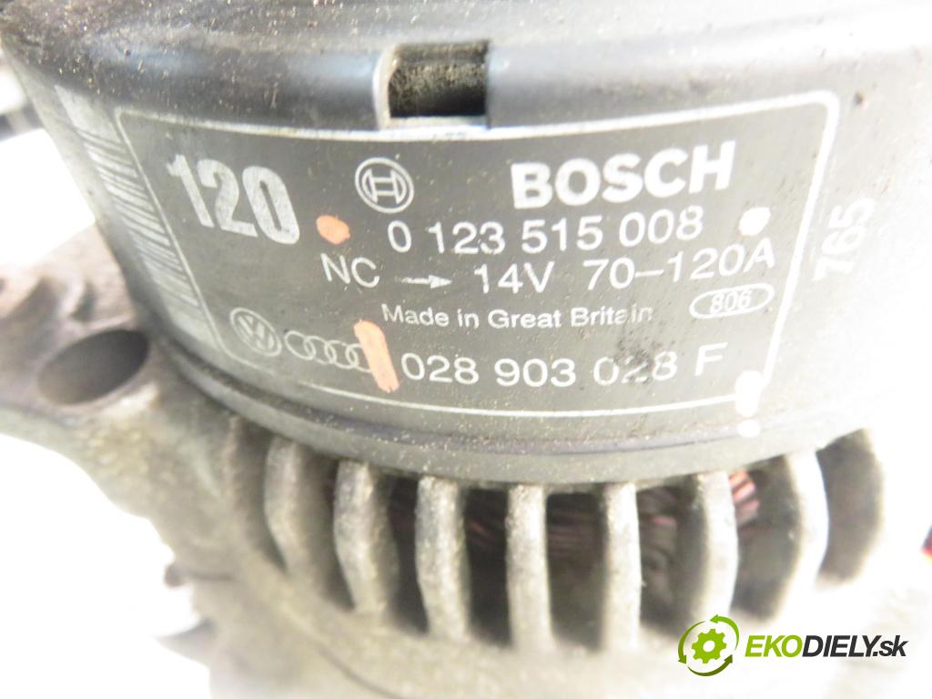 AUDI A4 (8D2, B5) SEDAN 1997 66,00 1.9 TDI - AHU 1896,00 Alternátor 028903028F ; 0123515008 (Alternátory)
