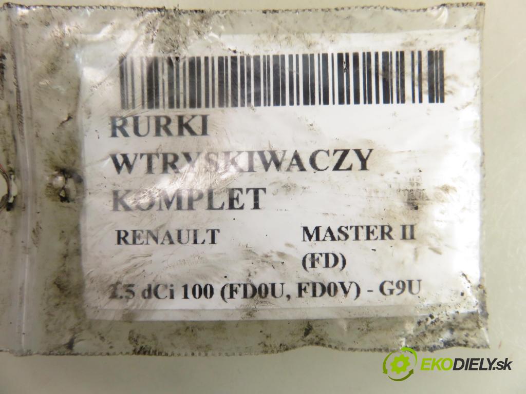 RENAULT MASTER II Skrzynia (FD) FURGON 2004 73,00 2.5 dCi 100 - G9U 754 2464,00 rúrky VSTREKOVAČE: