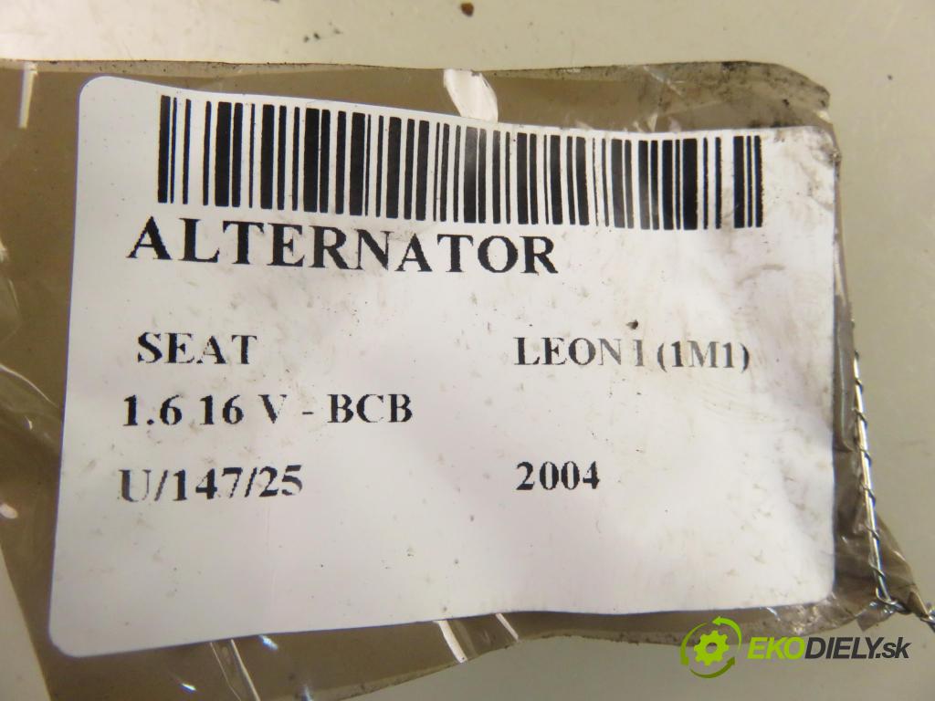 SEAT LEON (1M1) HB 2004 77,00 1.6 16 V - BCB 1598,00 Alternátor 028903028D ; 0124325003 (Alternátory)