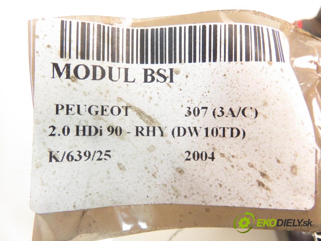 PEUGEOT 307 (3A/C) HB 2004 66,00 2.0 HDi 90 - RHY (DW10TD) 1997,00 MODUL BSI 9644098380 ; 9636760580E