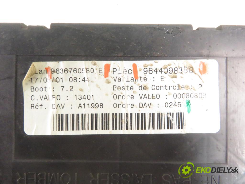 PEUGEOT 307 (3A/C) HB 2004 66,00 2.0 HDi 90 - RHY (DW10TD) 1997,00 MODUL BSI 9644098380 ; 9636760580E