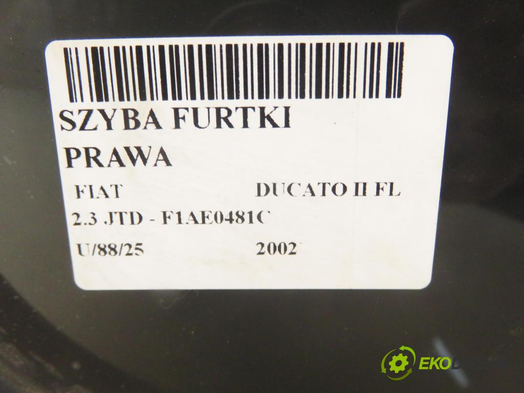 FIAT DUCATO Autobus (244_) BUS 2002 81,00 2.3 JTD - F1AE0481C 2286,00 Okno dvierka pravá