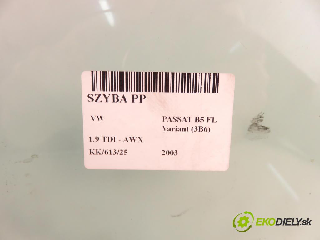 VW PASSAT B5.5 Variant (3B6) KOMBI 2003 96,00 1.9 TDI - AWX 1896,00 okno PP