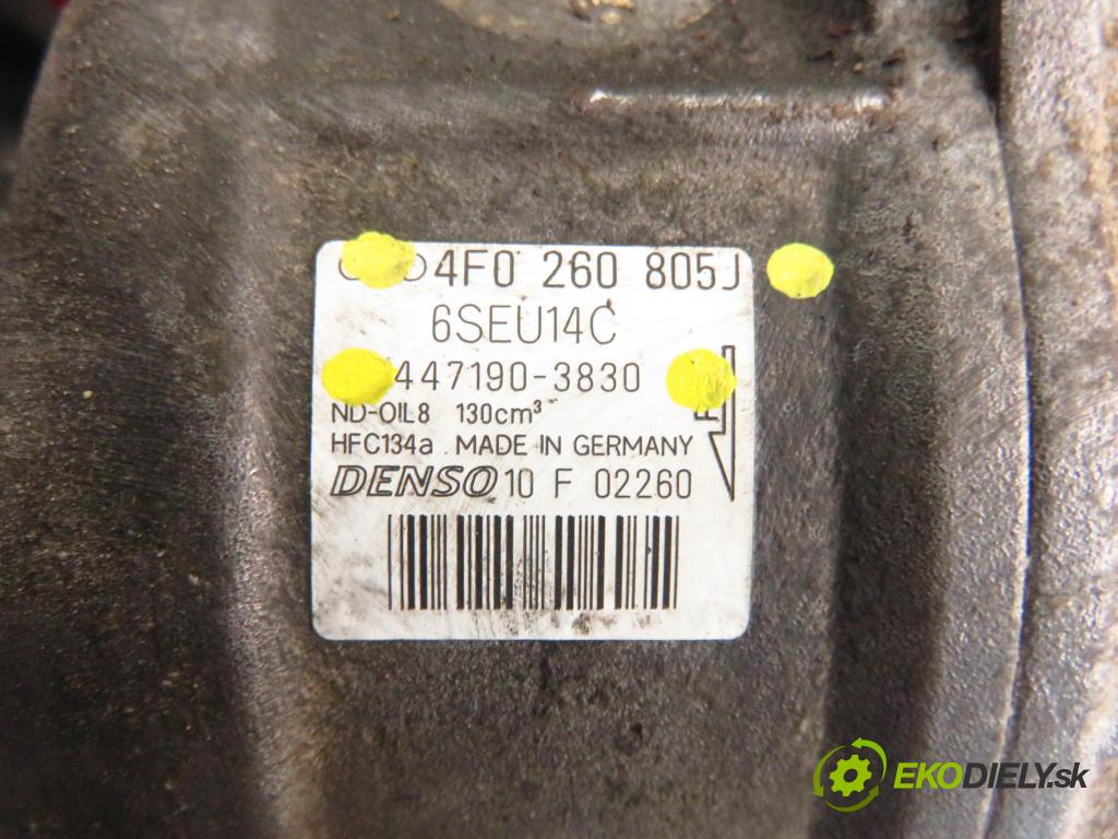 AUDI A6 (4F2, C6) SEDAN 2004 165,00 3.0 TDI quattro - BMK 2967,00 KOMPRESOR: klimatizace 4F0260805J ; 4471903830 (Kompresory)