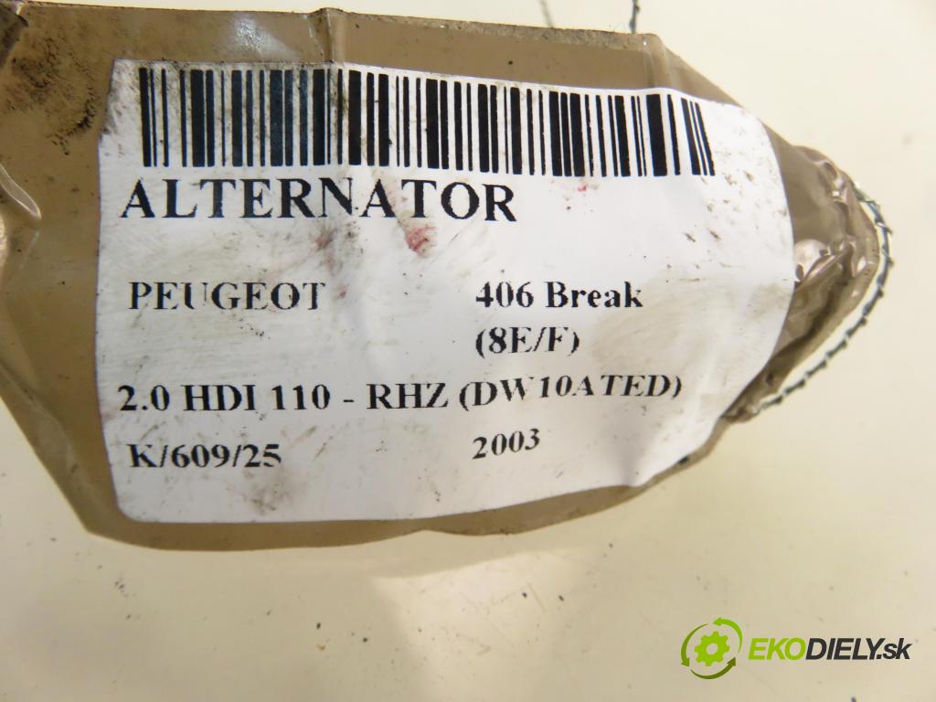 PEUGEOT 406 Break (8E/F) KOMBI 2003 80,00 2.0 HDI 110 - RHZ (DW10ATED) 1997,00 Alternátor STX100016 (Alternátory)