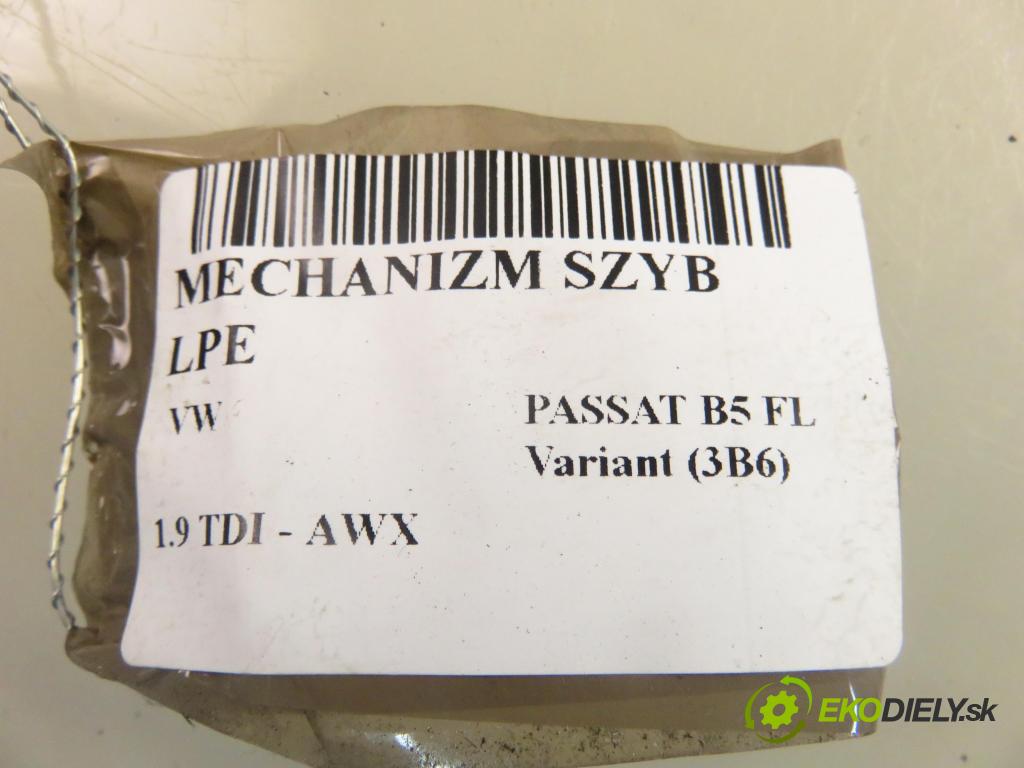 VW PASSAT B5.5 Variant (3B6) KOMBI 2003 96,00 1.9 TDI - AWX 1896,00 mechanismus oken 3B4837755D ; 3B4837751LJ