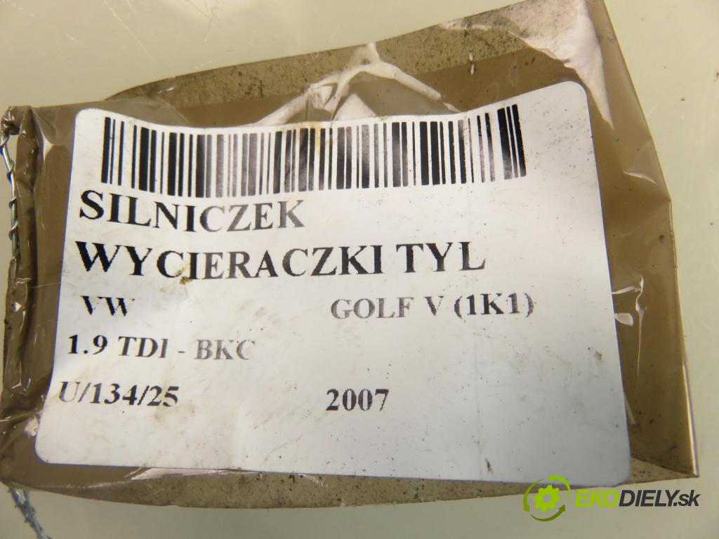 VW GOLF V (1K1) HB 2007 77,00 1.9 TDI PD 105 - BKC 1896,00 motorek stěrače ZADNÍ: 1K6955711C ; 0390201800