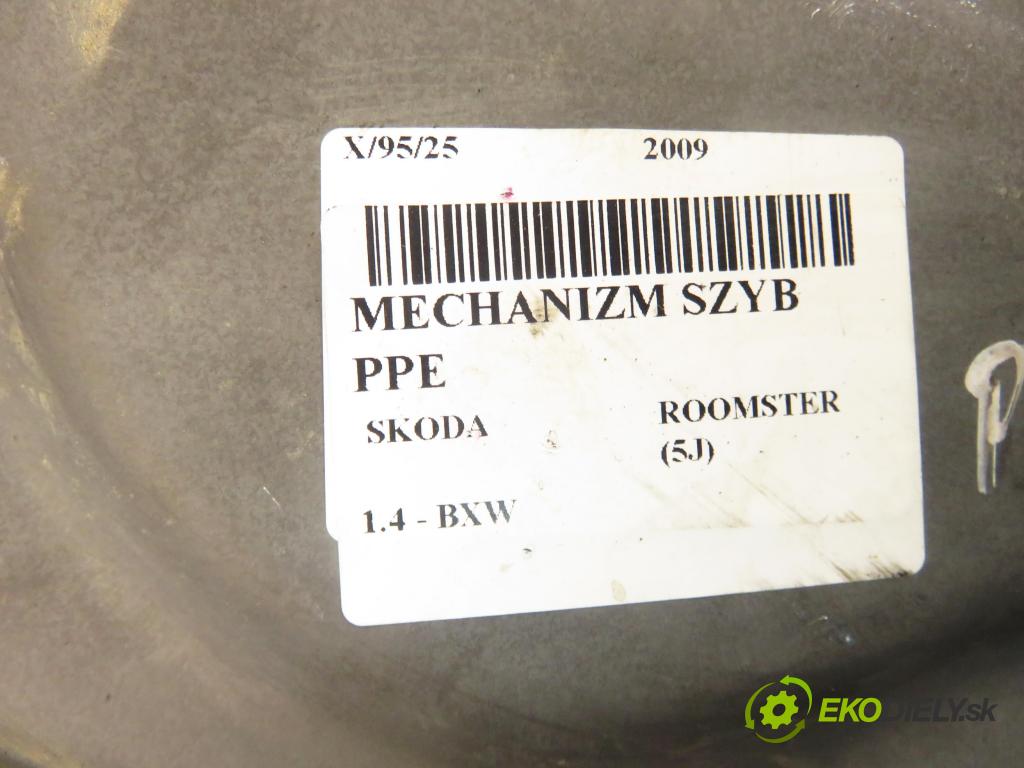 SKODA ROOMSTER (5J) KOMBIVAN 2009 63,00 1.4 - BXW 1390,00 mechanismus oken PPE 6Q2959801E ; 5J7837402D