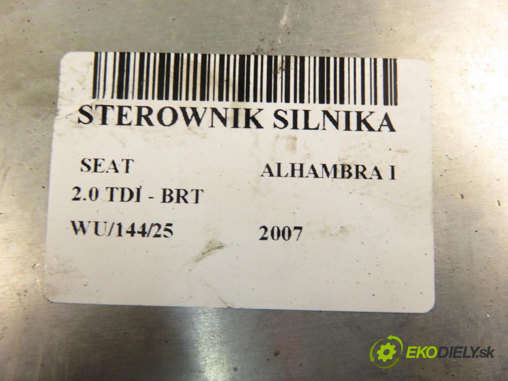 SEAT ALHAMBRA (7V8, 7V9) MINIVAN 2007 103,00 2.0 TDI - BRT 1968,00 Riadiaca jednotka Motor 03G906016JN ; 0281012697