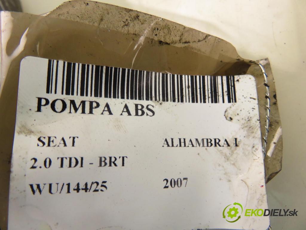 SEAT ALHAMBRA (7V8, 7V9) MINIVAN 2007 103,00 2.0 TDI - BRT 1968,00 pumpa ABS 7M3907379J ; 10092503433 (Pumpy brzdové)