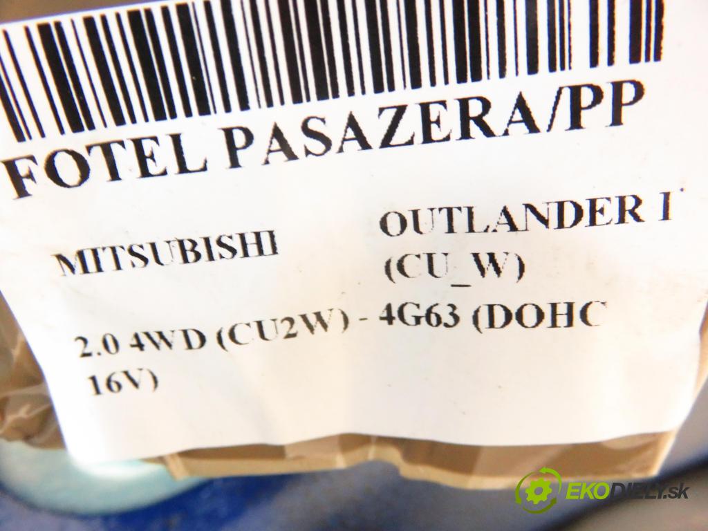 MITSUBISHI OUTLANDER I (CU_W) SUV 2003 100,00 2.0 4WD (CU2W) - 4G63 (DOHC 16V) 1997,00 Sedadlo LP + PP