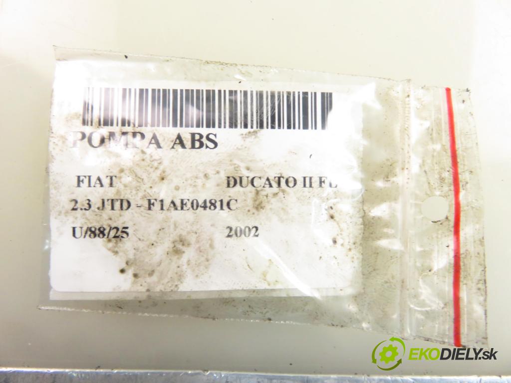 FIAT DUCATO Autobus (244_) BUS 2002 81,00 2.3 JTD - F1AE0481C 2286,00 pumpa ABS 0273004423 ; 46786432 (Pumpy brzdové)