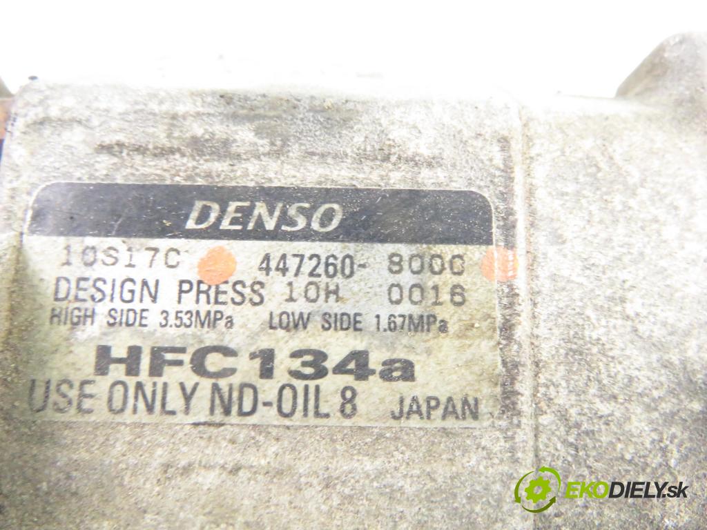 HONDA ACCORD VI (CK, CG, CH, CF8) SEDAN 1999 100,00 1.8 i (CG8) - F18B2 1850,00 KOMPRESOR: klimatizace 4472608000 (Kompresory)