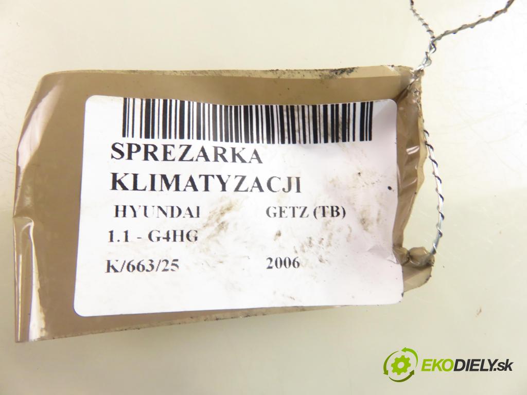HYUNDAI GETZ (TB) HB 2006 49,00 1.1 SOHC 12V 67 - G4HG 1086,00 KOMPRESOR: klimatizace  (Kompresory)