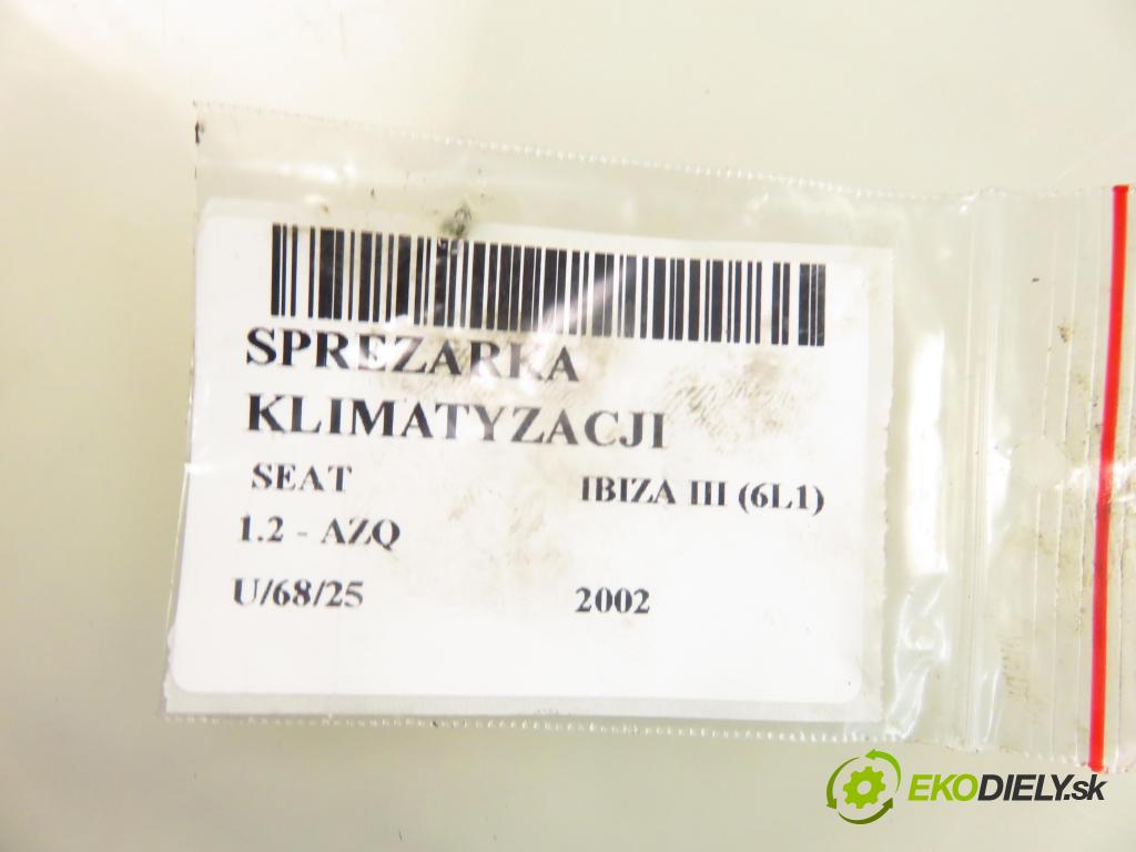 SEAT IBIZA III (6L1) HB 2002 47,00 1.2 12V - AZQ 1198,00 KOMPRESOR: klimatizácie 6Q0820803G (Kompresor klimatizácie)