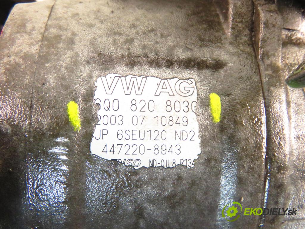 SEAT IBIZA III (6L1) HB 2002 47,00 1.2 12V - AZQ 1198,00 KOMPRESOR: klimatizácie 6Q0820803G (Kompresor klimatizácie)