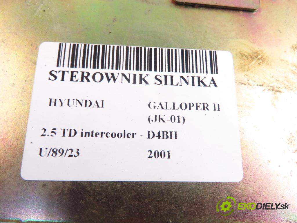 HYUNDAI GALLOPER II (JK-01) TERENOWY 2001 73,00 2.5 TD intercooler - D4BH 2476,00 Riadiaca jednotka Motor 807020