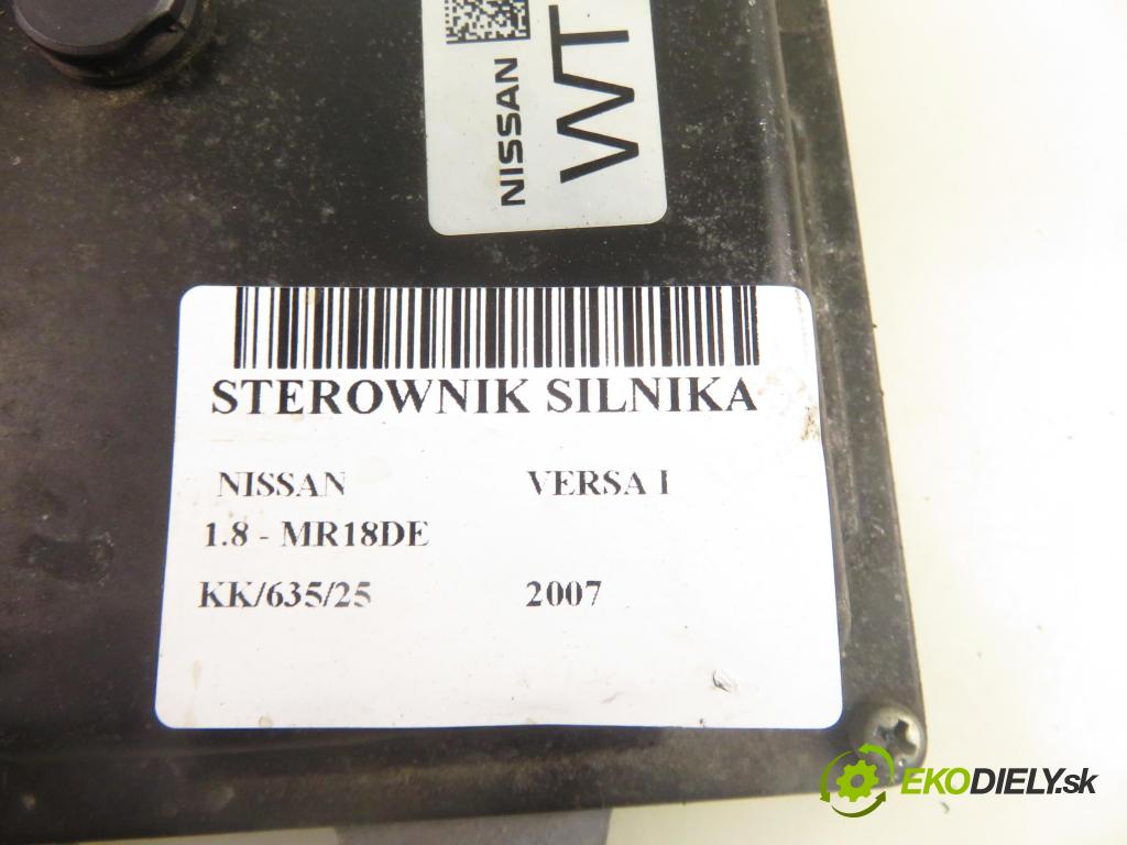 NISSAN VERSA I HB 2007 93,00 1.8 - MR18DE 1798,00 Riadiaca jednotka Motor MEC90331
