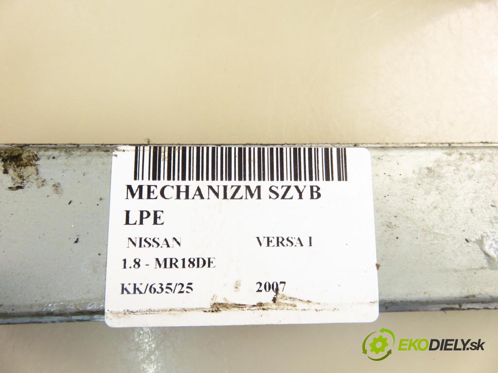 NISSAN VERSA I HB 2007 93,00 1.8 - MR18DE 1798,00 mechanismus oken 80731ED00A