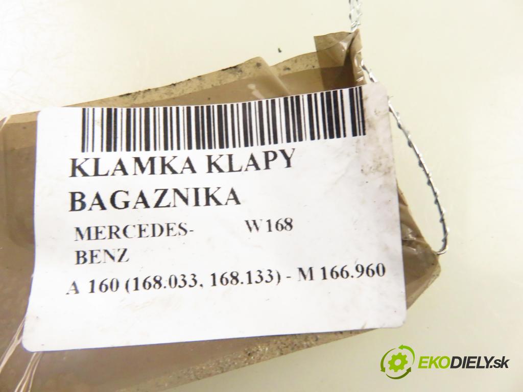 MERCEDES-BENZ KLASA A (W168) HB 2000 75,00 1.6 102 A 160  M 166.960 1598,00 zámok dveří kufr MAN: 168740091