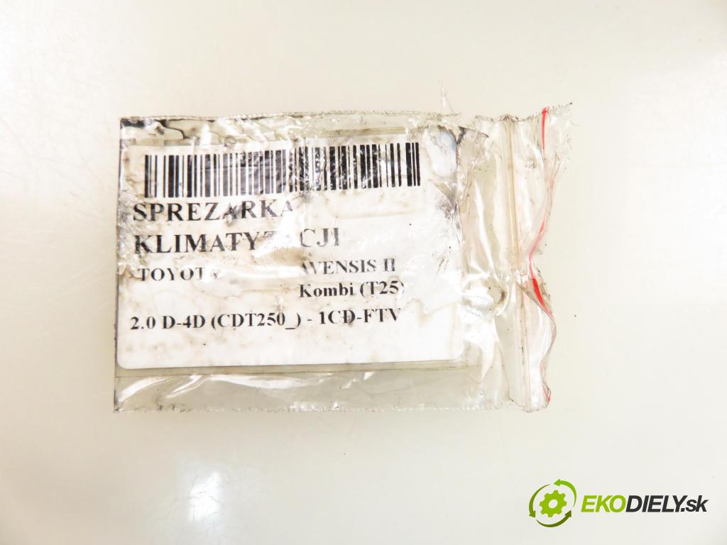 TOYOTA AVENSIS Kombi (_T25_) KOMBI 2004 85,00 2.0 D-4D 116 - 1CD-FTV 1995,00 KOMPRESOR: klimatizácie  (Kompresor klimatizácie)