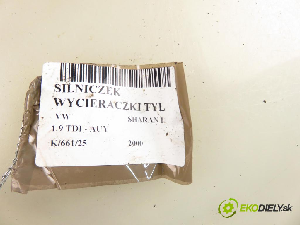 VW SHARAN (7M8, 7M9, 7M6) MINIVAN 2000 85,00 1.9 TDI PD 115 - AUY 1896,00 motorek stěrače ZADNÍ: 7M3955711A ; 404849