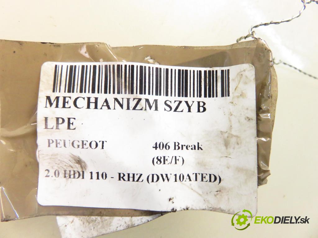 PEUGEOT 406 Break (8E/F) KOMBI 2003 80,00 2.0 HDI 110 - RHZ (DW10ATED) 1997,00 mechanismus oken