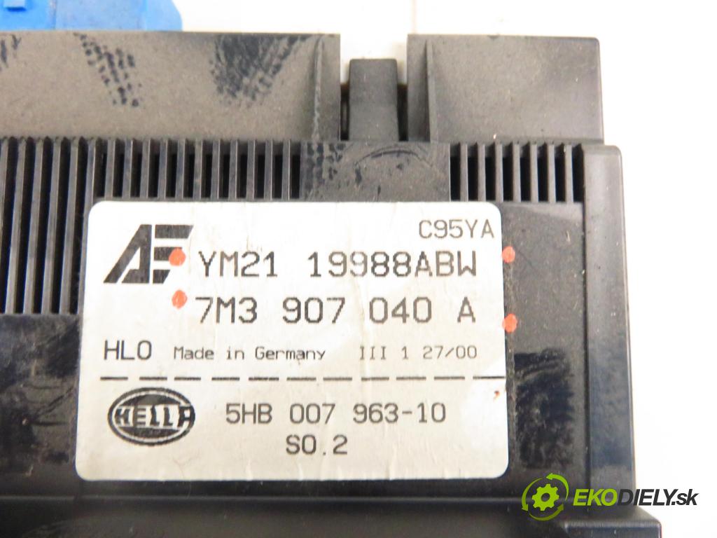 VW SHARAN (7M8, 7M9, 7M6) MINIVAN 2000 85,00 1.9 TDI PD 115 - AUY 1896,00 Panel kúrenia KLIMATRONIK YM2119988ABW ; 7M3907040A