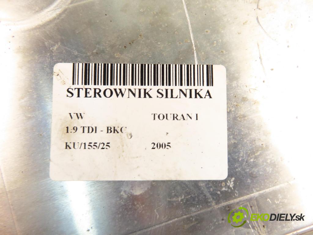 VW TOURAN (1T1, 1T2) MINIVAN 2005 77,00 1.9 TDI - BKC 1896,00 Riadiaca jednotka Motor 03G906016CD ; 0281011945