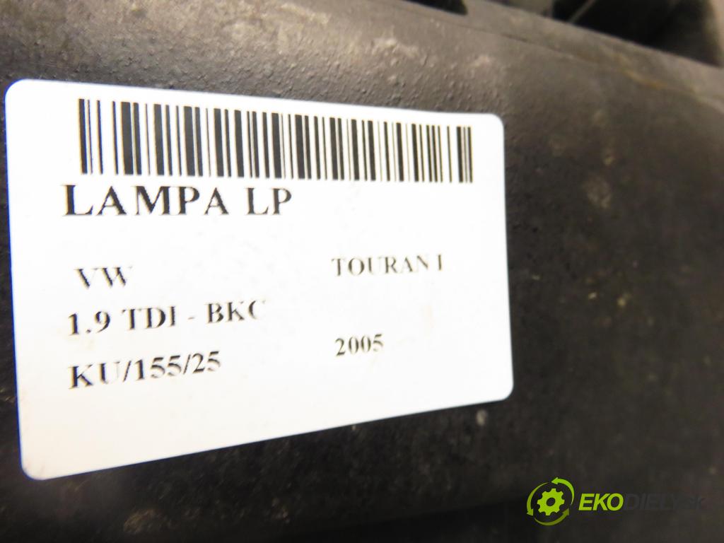 VW TOURAN (1T1, 1T2) MINIVAN 2005 77,00 1.9 TDI - BKC 1896,00 světlo LP 1T0941005F ; 0301205201
