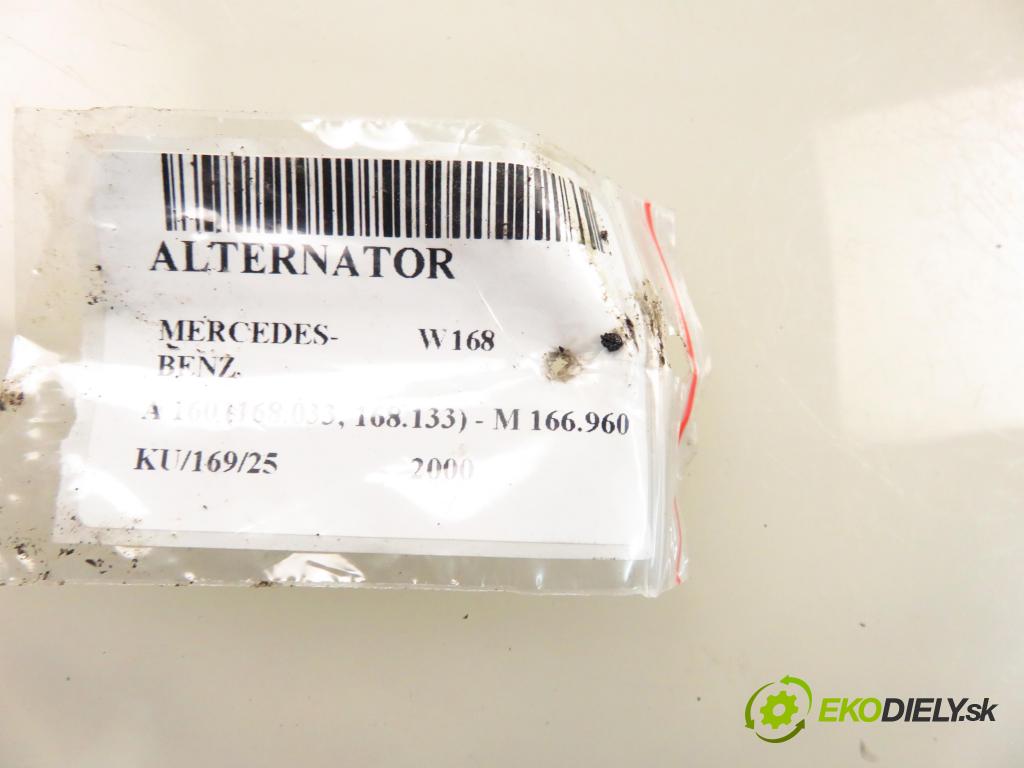 MERCEDES-BENZ KLASA A (W168) HB 2000 75,00 1.6 102 A 160  M 166.960 1598,00 Alternátor 0986041800 (Alternátor)