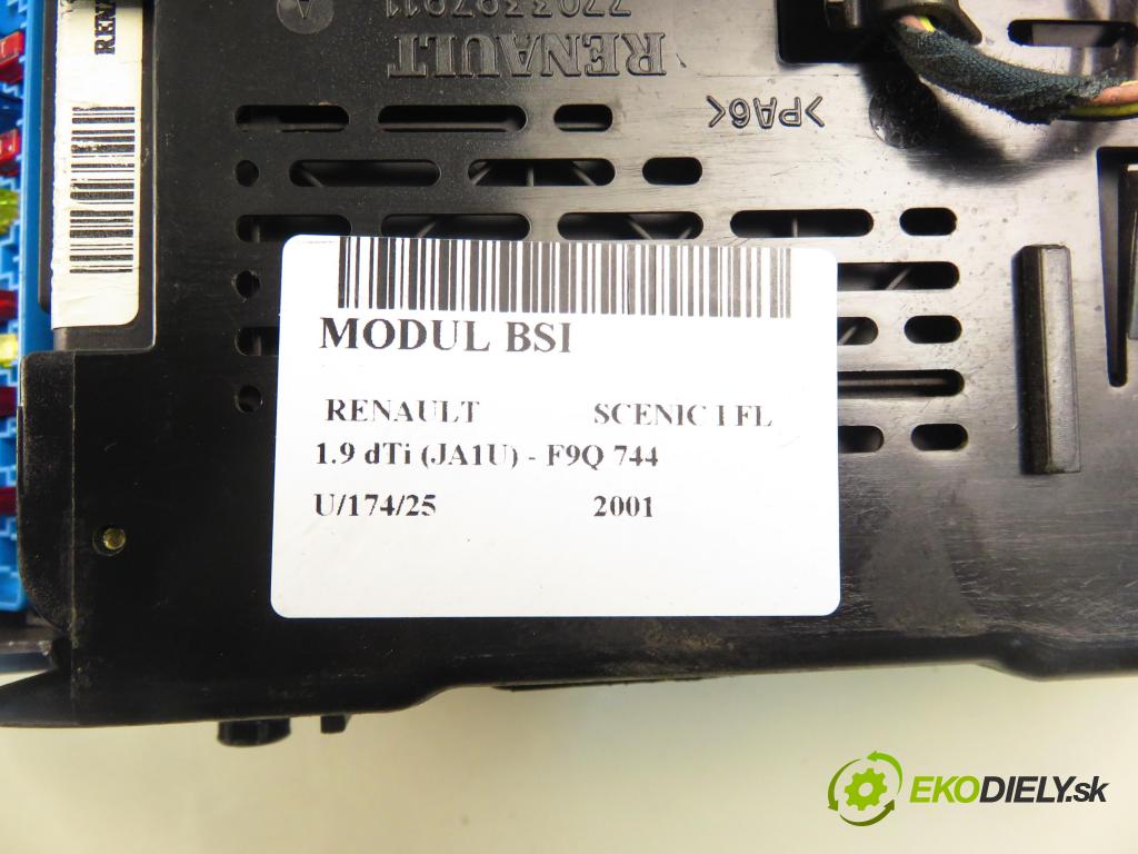 RENAULT SCENIC I (JA0/1_) MINIVAN 2001 59,00 1.9 dTi 80 - F9Q 744 1870,00 MODUL BSI 8200029342B ; S108502610G