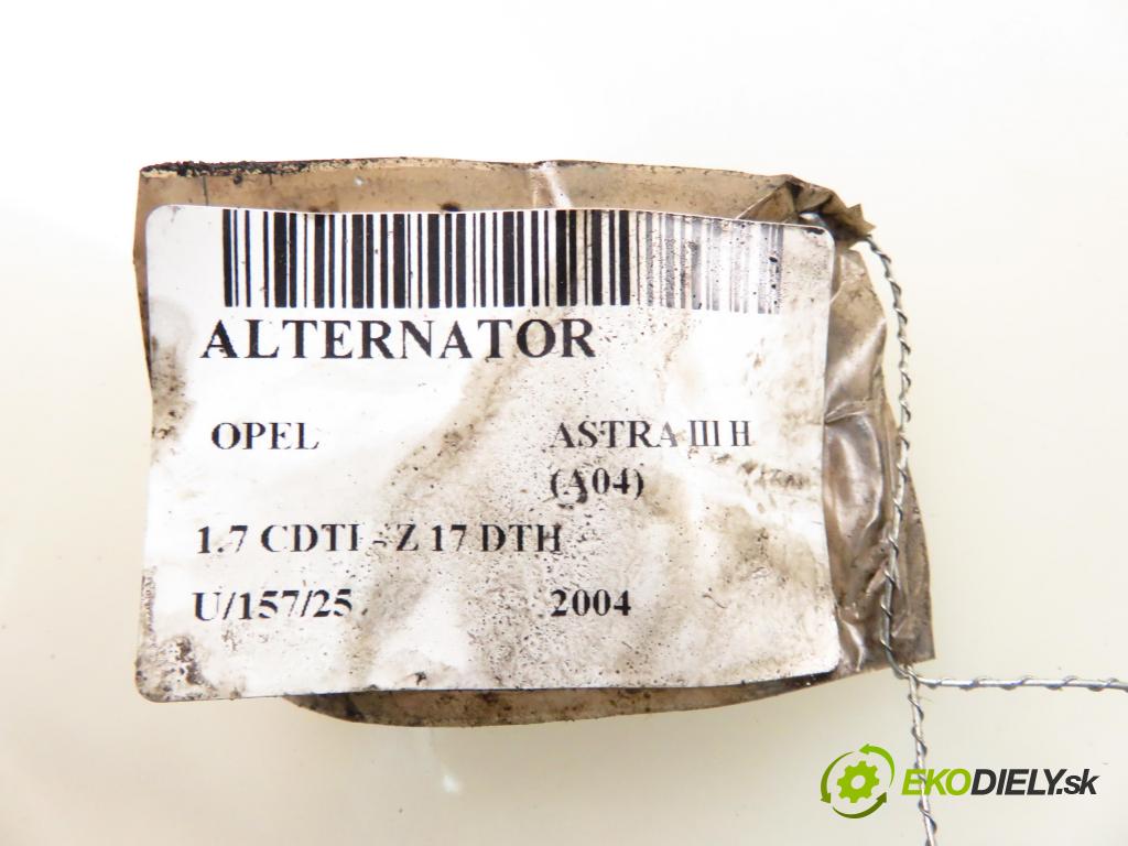 OPEL ASTRA H (A04) HB 2004 74,00 1.7 CDTI 100 - Z 17 DTH 1686,00 Alternátor  (Alternátor)