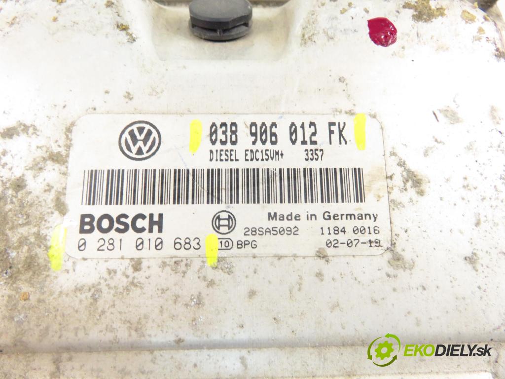 SEAT LEON (1M1) HB 2002 81,00 1.9 TDI 110 - ASV 1896,00 Riadiaca jednotka Motor 038906012FK ; 0281010683