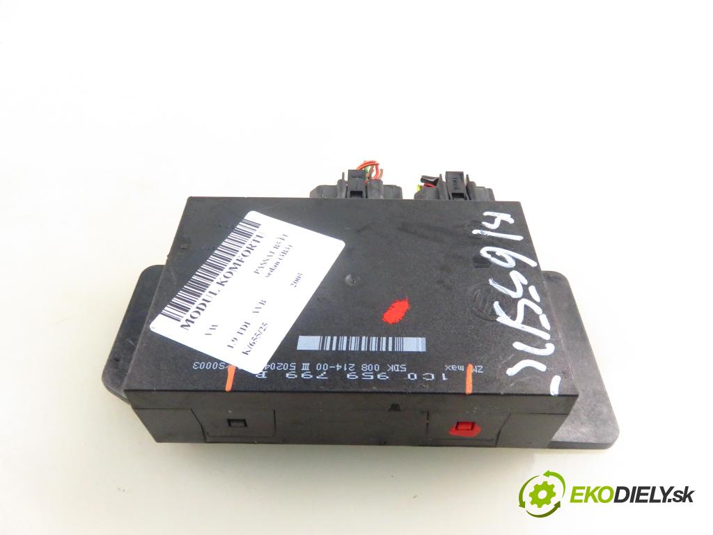 VW PASSAT B5.5 (3B3) SEDAN 2005 74,00 1.9 TDI PD 101 - AVB 1896,00 MODUL komfortu 1C0959799B