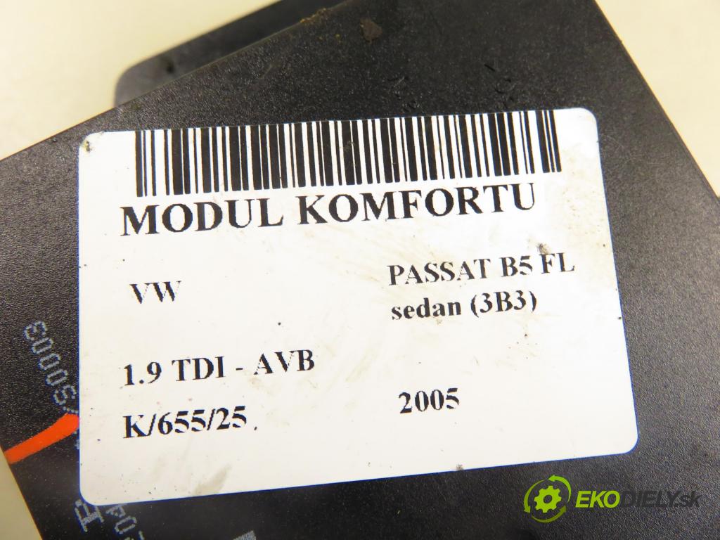VW PASSAT B5.5 (3B3) SEDAN 2005 74,00 1.9 TDI PD 101 - AVB 1896,00 MODUL komfortu 1C0959799B