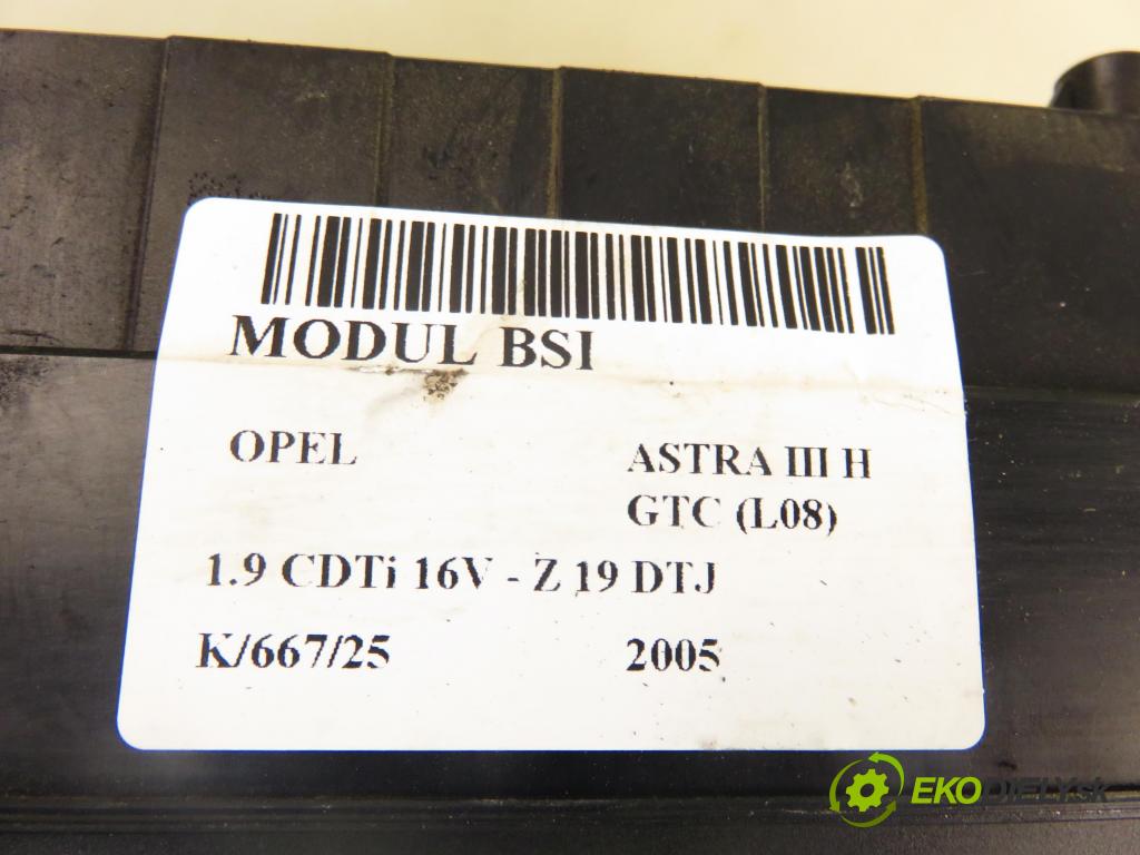 OPEL ASTRA H GTC (L08) HB 2005 88,00 1.9 CDTi 16V - Z 19 DTJ 1910,00 MODUL BSI 13206746GS ; 5DK00866852