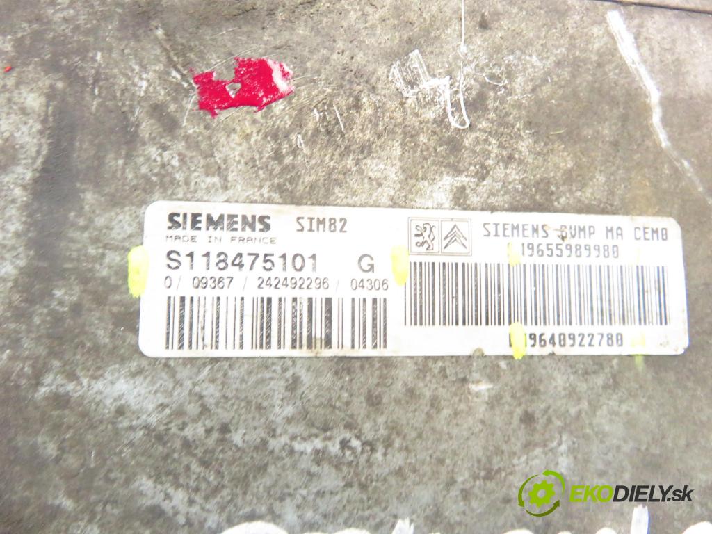 CITROEN C3 I (FC_) HB 2003 50,00 1.4 HDi 8V - 8HX 1398,00 Riadiaca jednotka prevodovky 9655989980 ; S118475101G ; 9640922780