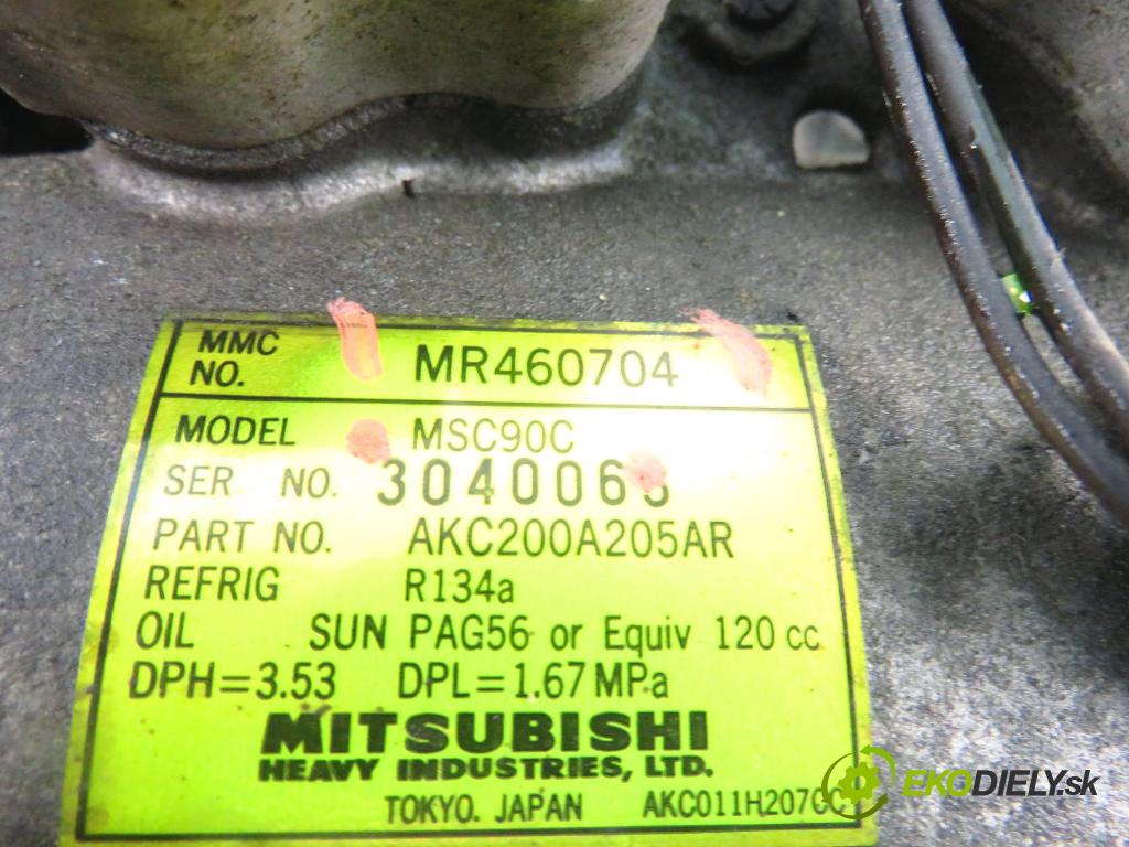 MITSUBISHI OUTLANDER I (CU_W) SUV 2003 100,00 2.0 4WD (CU2W) - 4G63 (DOHC 16V) 1997,00 KOMPRESOR: klimatizácie MSC90C ; MR460704 (Kompresor klimatizácie)