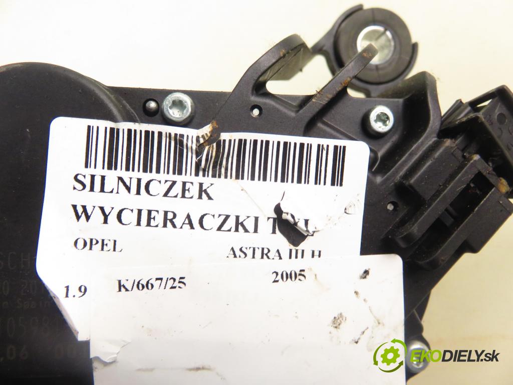 OPEL ASTRA H GTC (L08) HB 2005 88,00 1.9 CDTi 16V - Z 19 DTJ 1910,00 motorek stěrače ZADNÍ: 0390201591 ; 13105981