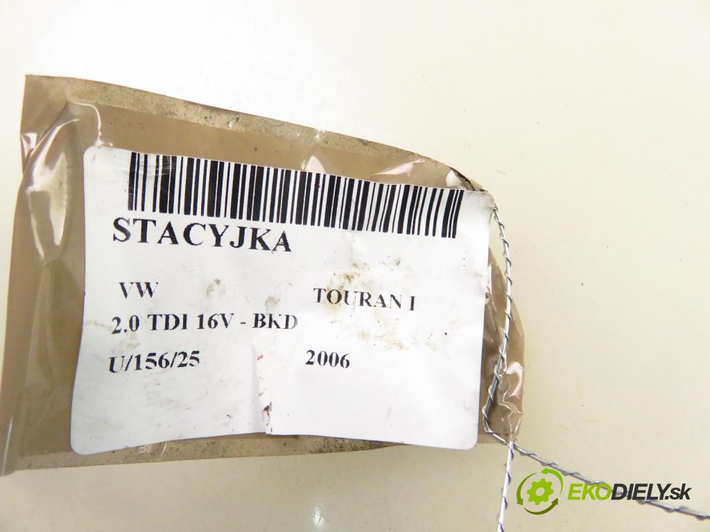 VW TOURAN (1T1, 1T2) MINIVAN 2006 103,00 2.0 TDI 16V 140 - BKD 1968,00 spinačka 1K0905851B ; 1K0905865 (Spínacia skrinka)