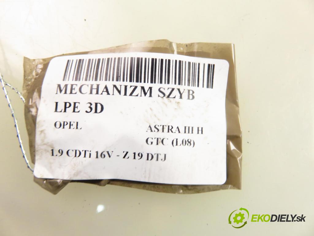 OPEL ASTRA H GTC (L08) HB 2005 88,00 1.9 CDTi 16V - Z 19 DTJ 1910,00 mechanismus oken 3D 13100417