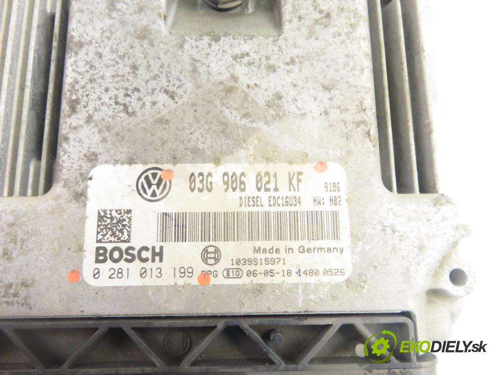 VW TOURAN (1T1, 1T2) MINIVAN 2006 103,00 2.0 TDI 16V 140 - BKD 1968,00 Riadiaca jednotka Motor 03G906021KF ; 0281013199