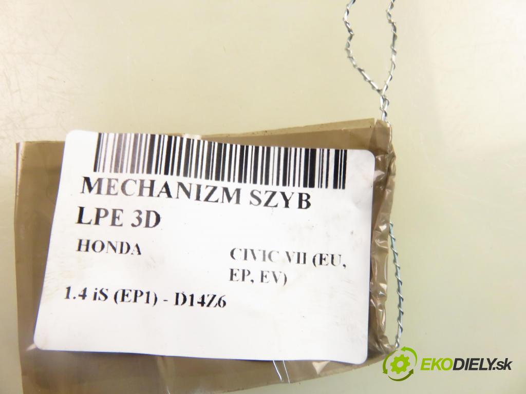 HONDA CIVIC VII Hatchback (EU, EP, EV) HB 2001 66,00 1.4 iS (EP1) 90 - D14Z6 1396,00 mechanismus oken 3D