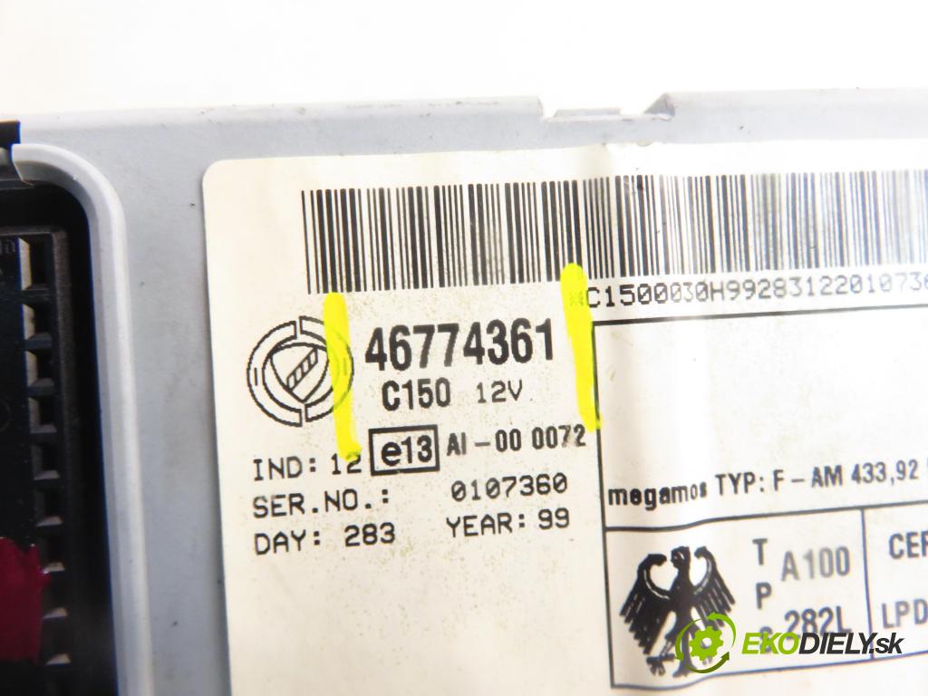 FIAT PUNTO (188_) HB 1999 44,00 1.2 60 - 188 A4.000 1242,00 MODUL BSI 46774361