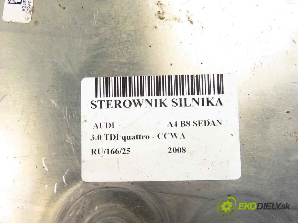 AUDI A4 (8K2, B8) SEDAN 2008 176,00 3.0 TDI quattro - CCWA 2967,00 Riadiaca jednotka Motor 8K0907401S ; 0281015891 ; 8K0907401A